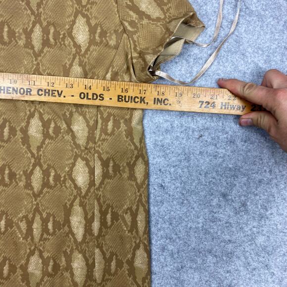 auren Ralph Lauren dress women's M Geometric Western snakeskin alligator gold‎ - Picture 7 of 10